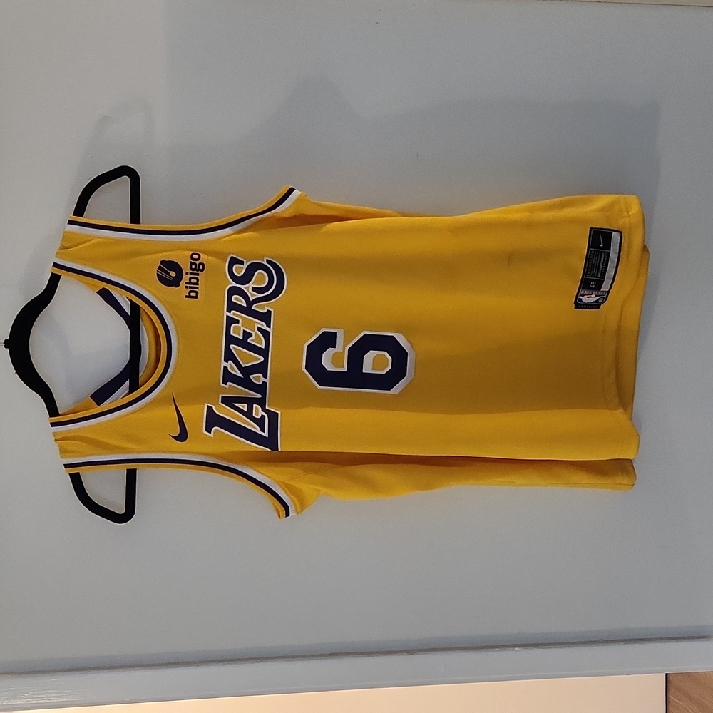 NBA Authentics Nike Lebron James Lakers jersey (gold/purple, size L)